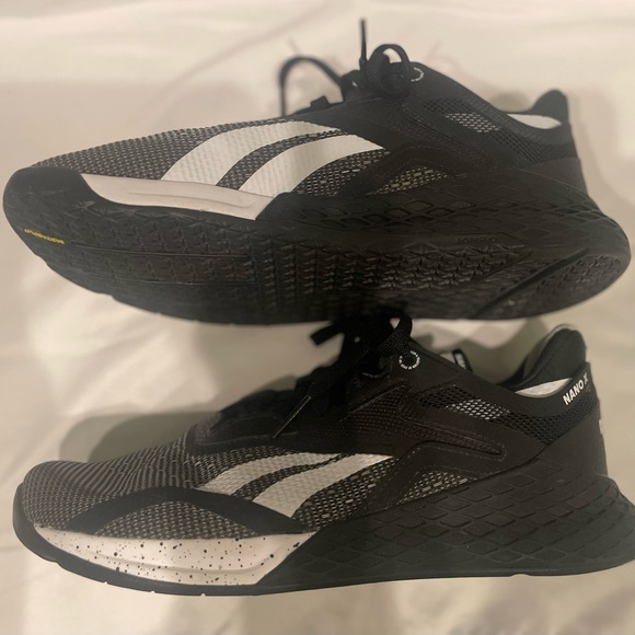 Reebok Women’s Nano X Black & White Shoe Size 9.5 - Picture 3 of 6